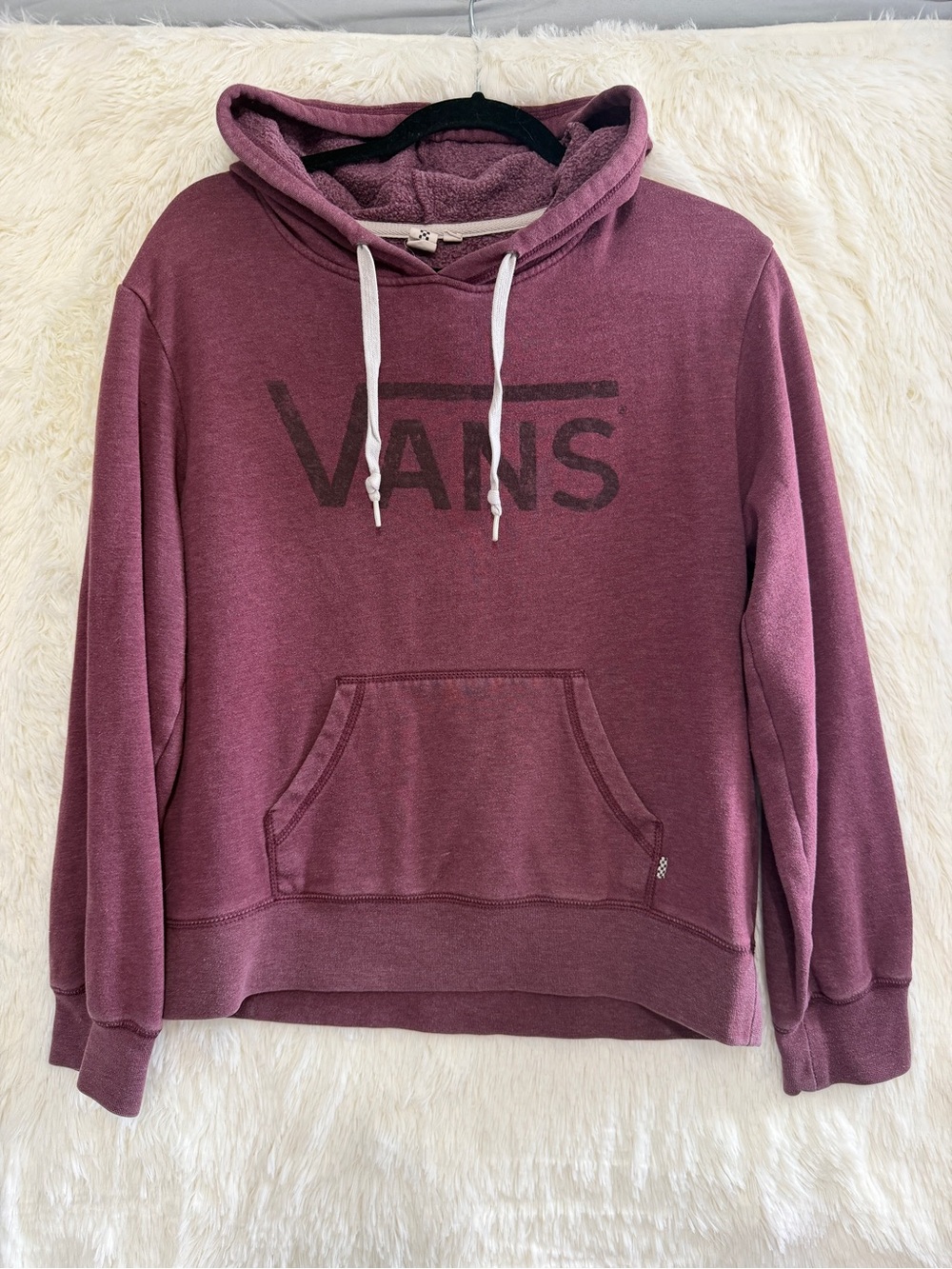 Vans Womens Pullover Hoodie Size L Maroon Skater Athleisure Streetwear Tomboy
